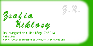 zsofia miklosy business card