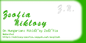 zsofia miklosy business card